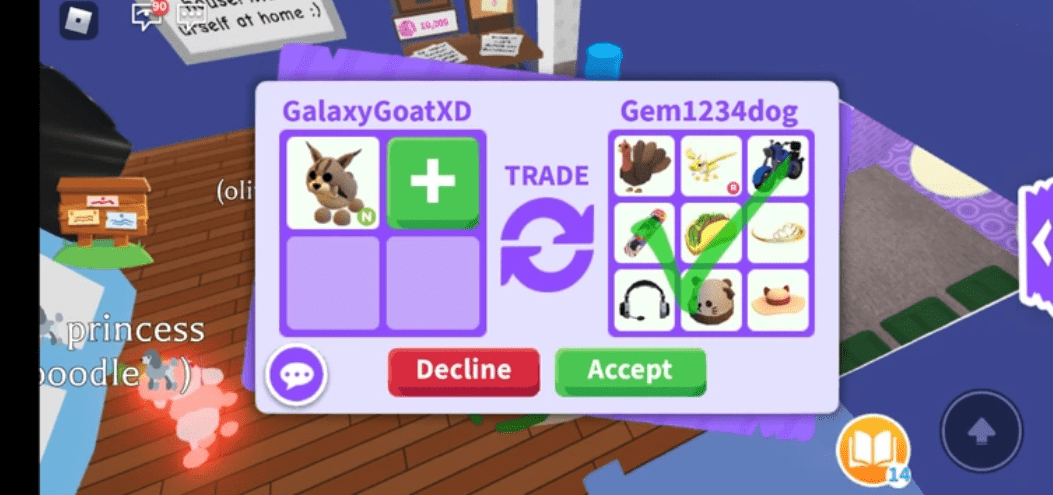 trading adopt me values