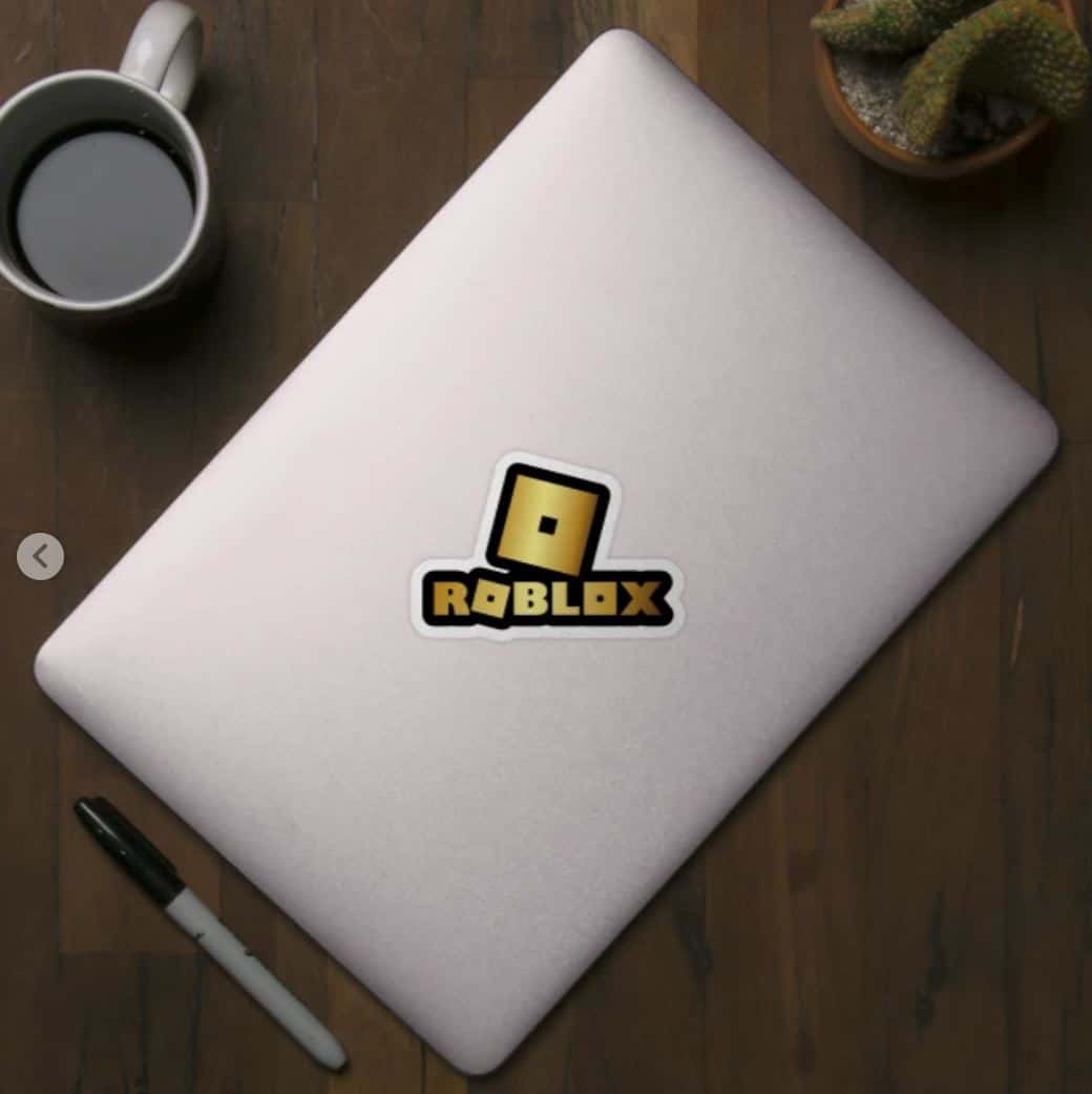 Black and Gold Roblox Sticker