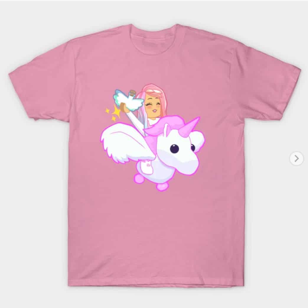 Pink Flying Unicorn Adopt Me Shirt