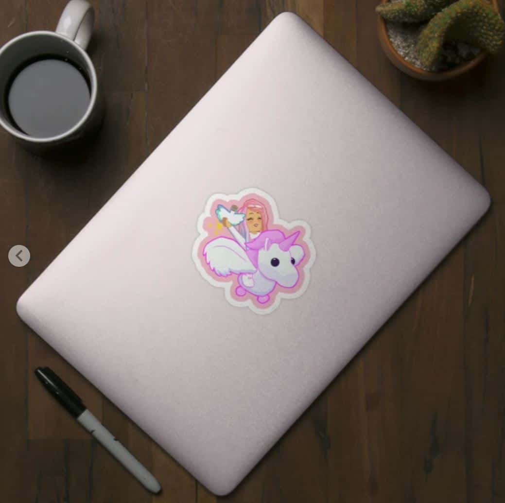 Pink Flying Unicorn Sticker