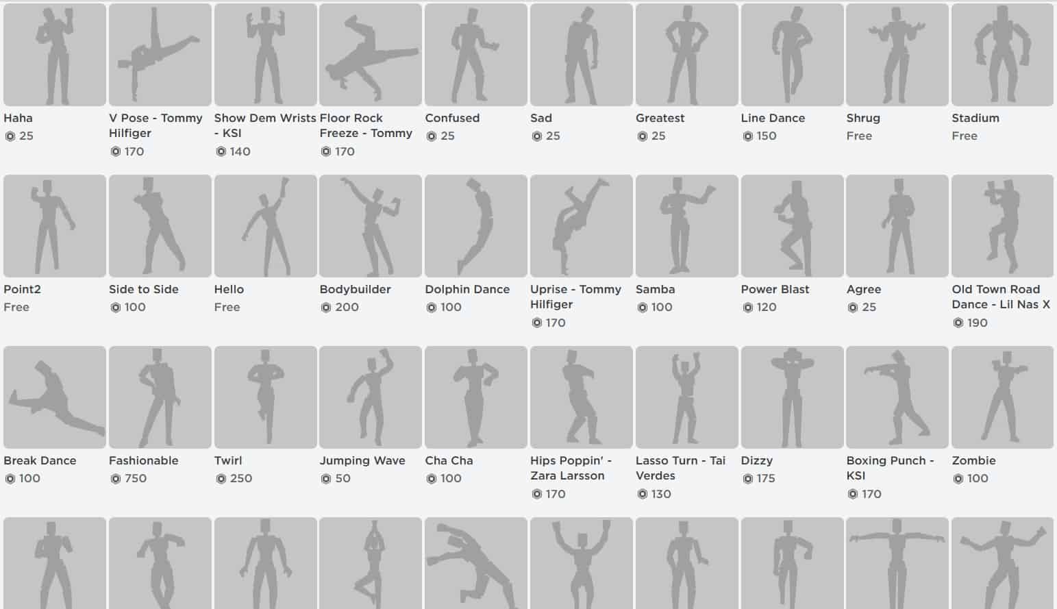 Roblox Avatar Emotes