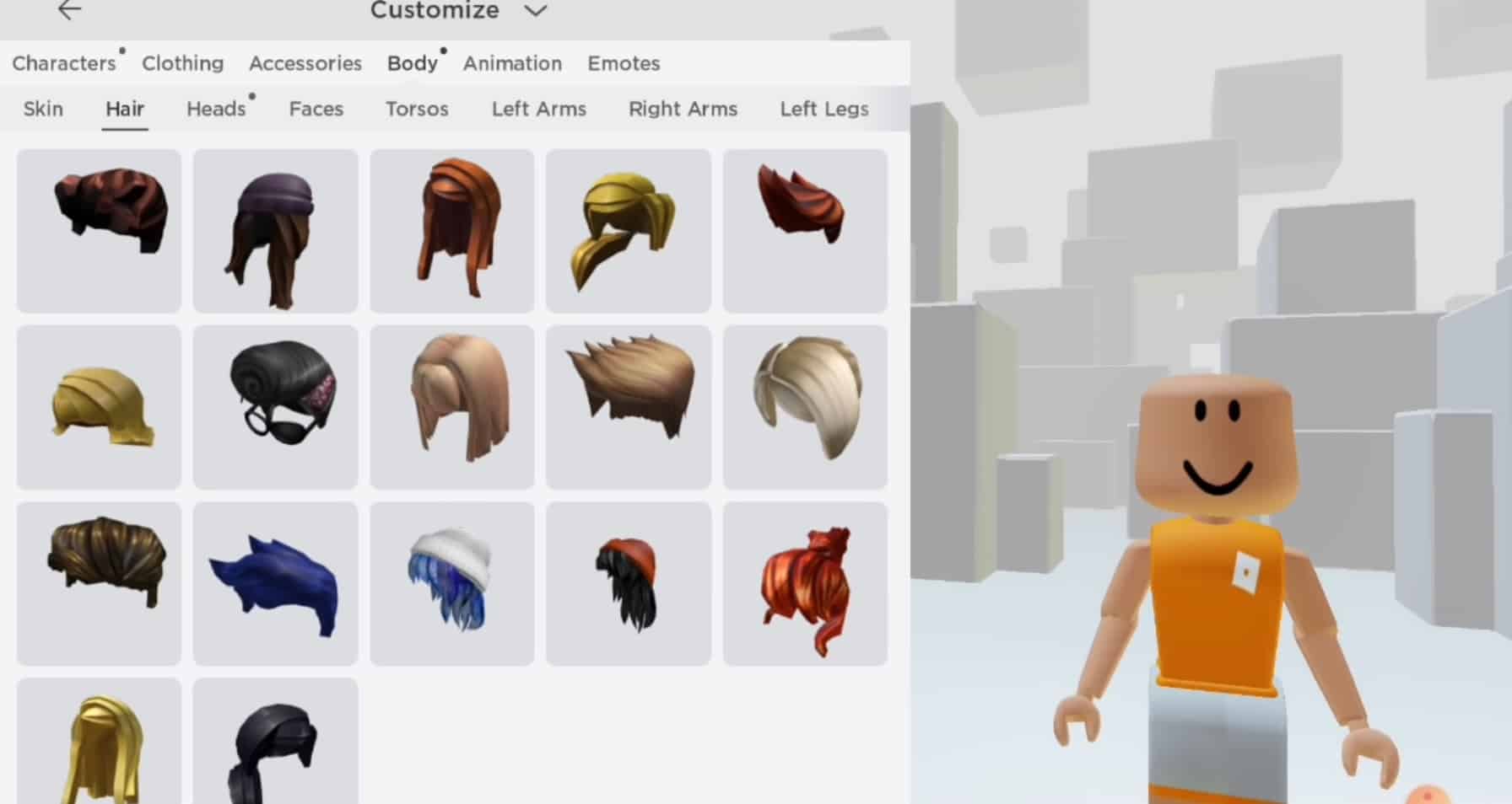 Roblox Hair Customizing