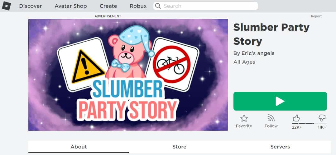 Roblox Slumber Party Story