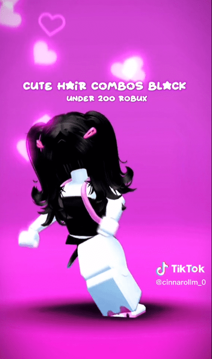 anime black hair combo roblox