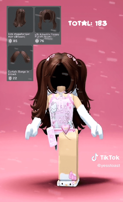 y2k It girl hairstyle roblox